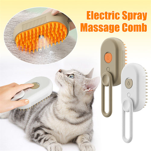 USB rechargeable deshedding massage comb for pets